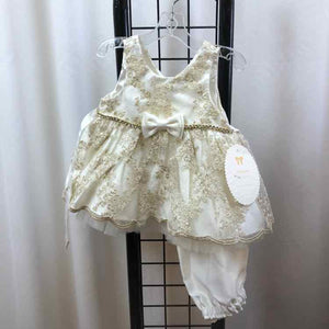 American Princess Ivory Embroidered Child Size 6 m Girl's Dress