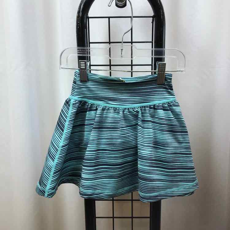 zella Turquoise Stripe Child Size 4 Girl's Skirt