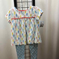 Mini Boden White Patterned Child Size 3/4 Girl's Outfit