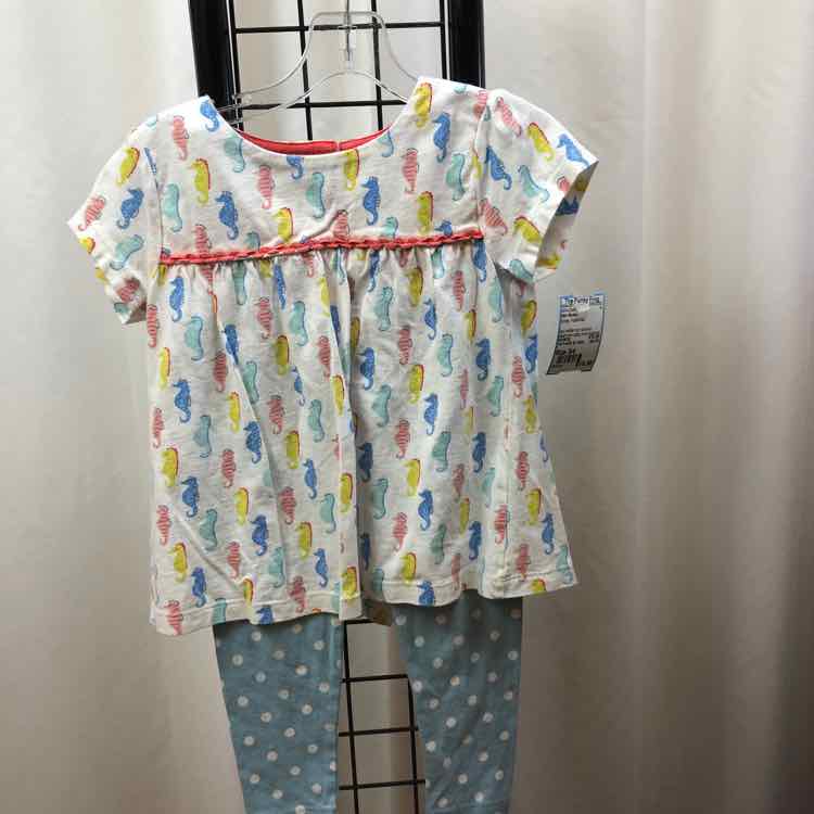 Mini Boden White Patterned Child Size 3/4 Girl's Outfit