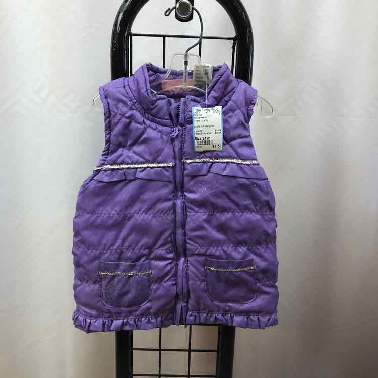 Young Hearts Purple Sparkly Child Size 24 m Girl's Vest