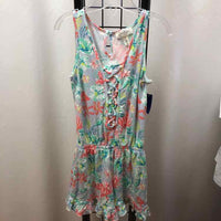 Jessica Simpson Gray Floral Child Size 5 Girl's Romper
