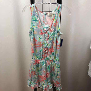 Jessica Simpson Gray Floral Child Size 5 Girl's Romper