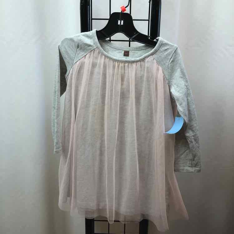 Tea Gray Solid Child Size 3 Girl's Dress
