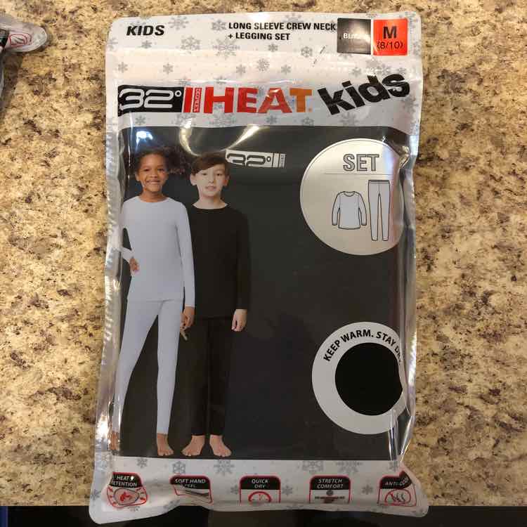 32 Degree Black Solid Child Size 8/10 Boy's Pajamas