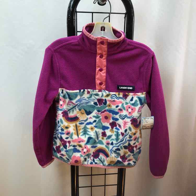 Land's End Purple Floral Child Size 4/5 Girl's Sweatshirt