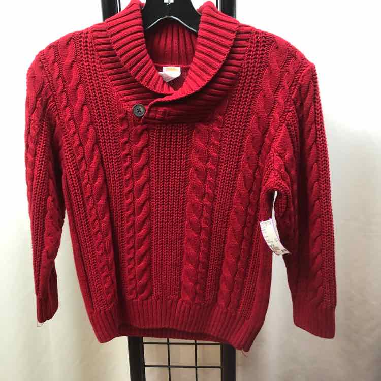 Gymboree Red Solid Child Size 5/6 Boy's Sweater