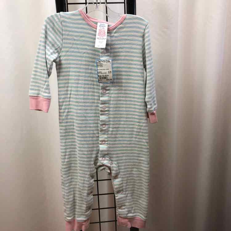 baby Boden Blue Stripe Child Size 12-18 m Girl's Pajamas