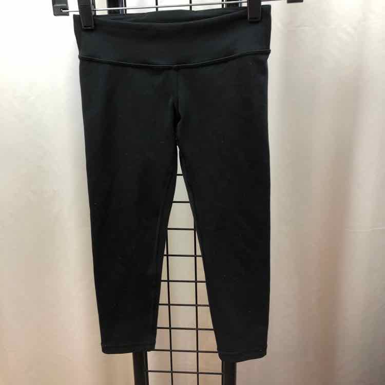 Ivivva Black Solid Child Size 8 Girl's Leggings