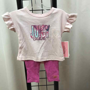 Juicy Couture Pink Logo Child Size 3-6 Months Girl's Outfit