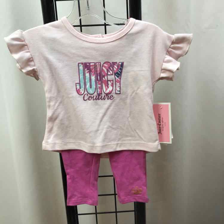 Juicy Couture Pink Logo Child Size 3-6 Months Girl's Outfit
