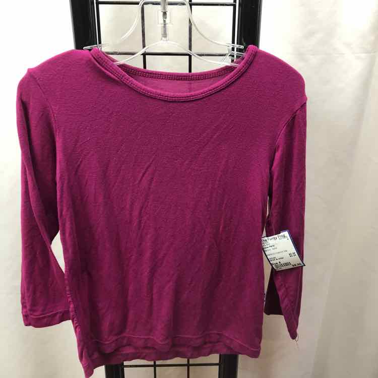 Kickee Pants Maroon Solid Child Size 4 Girl's Shirt