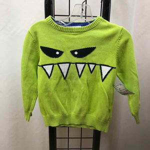 H & M Green Graphic Child Size 2/3 Boy's Sweater