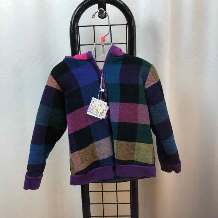 The Teacam Collection Rainbow Checkered Child Size 5 Girl's Sweatshirt
