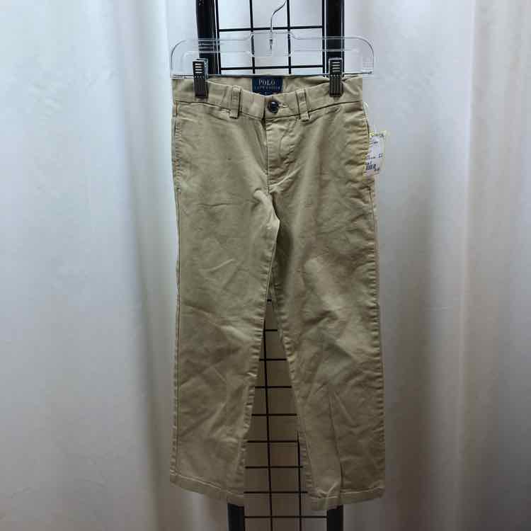Polo-Ralph Lauren Tan Solid Child Size 5 Boy's Pants