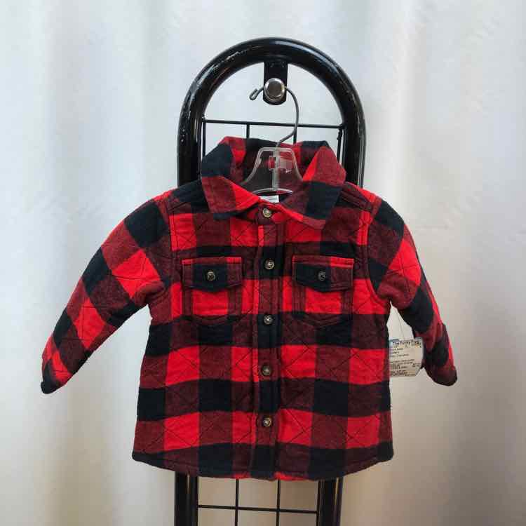 Carter's Red Checkered Child Size 12 m Boy's Jacket