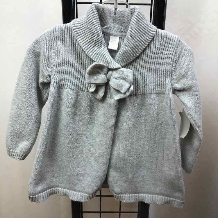 Gray Solid Child Size 18 m Girl's Sweater