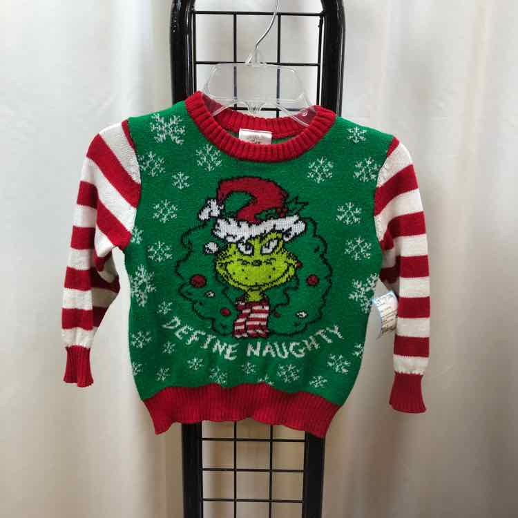 Green Christmas Child Size 3 Boy's Sweater