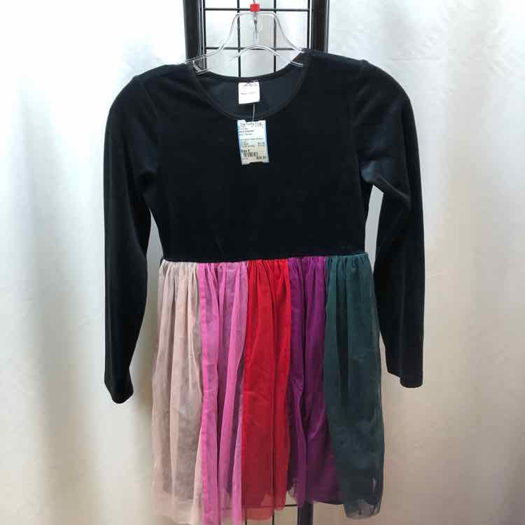 Hanna Andersson Black Rainbow Child Size 8 Girl's Dress