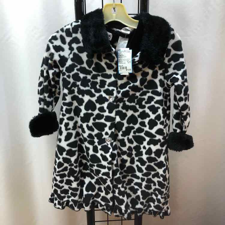 Blueberi Blvd Black Animal Print Child Size 4 Girl's Dress