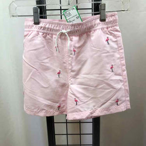 Janie and Jack Pink Patterned Child Size 7 Boy's Swimwear