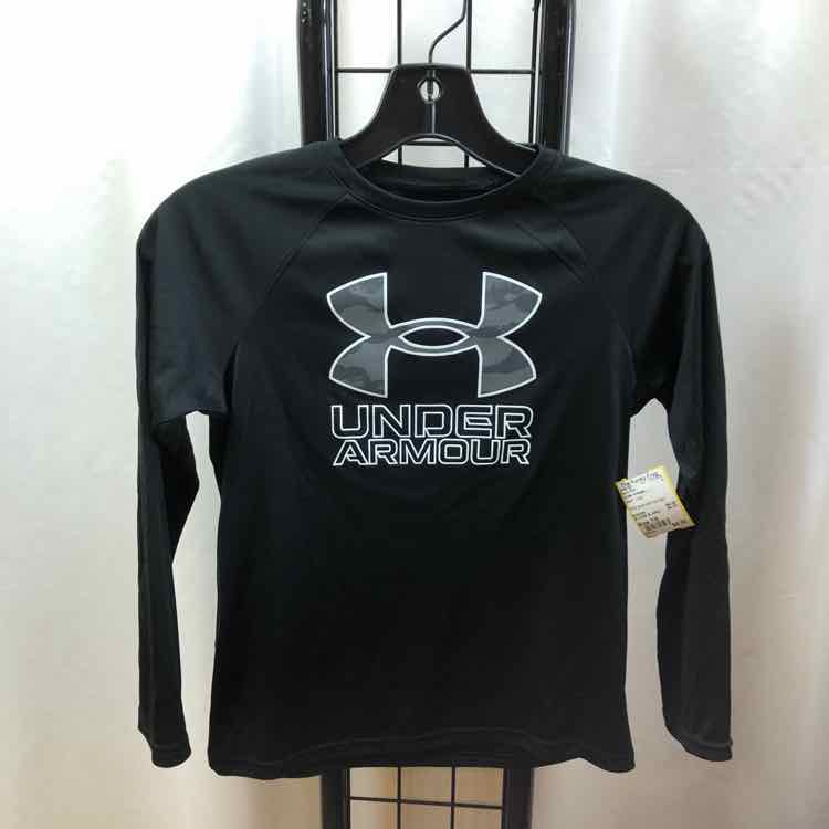Under Armour Black Logo Child Size 7/8 Boy's Shirt