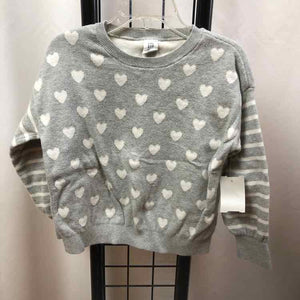 Gap Gray Hearts Child Size 5 Girl's Sweater