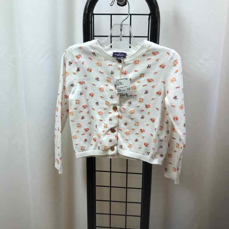 Sargent Major White Patterned Child Size 4 Girl's Sweater