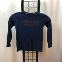 Crew Cuts Navy Christmas Child Size 6/7 Girl's Shirt