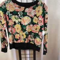 Nordstrom Black Floral Child Size 8/10 Girl's Sweater