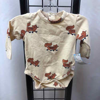 Tiny Cottons Cream Patterned Child Size 3 m Girl's Shirt