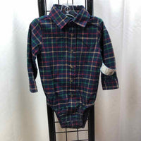 Carter's Navy Plaid Child Size 12 m Boy's Shirt