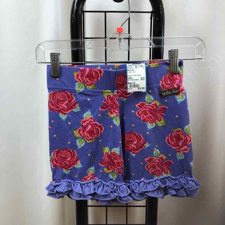 Matilda Jane Purple Floral Child Size 12 Girl's Shorts