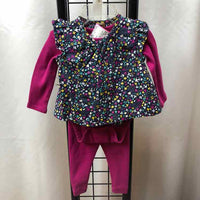 Tea Navy Floral Child Size 3-6 Months Girl's Outfit