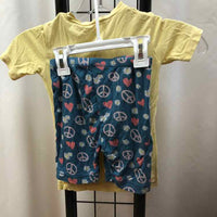 Kickee Kids Yellow Solid Child Size 5 Girl's Pajamas

