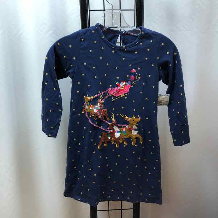 Navy Christmas Child Size 6 Girl's Dress