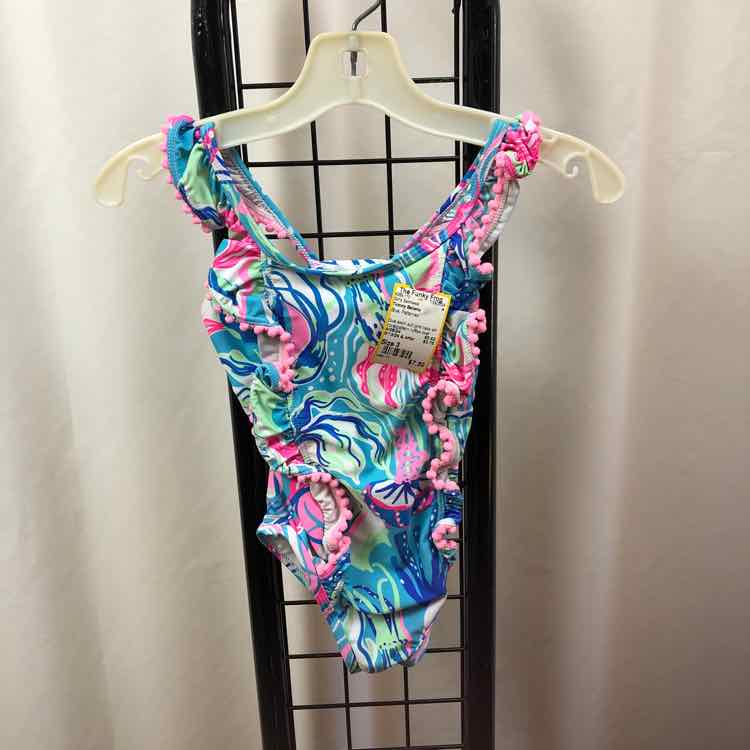 Tommy Bahama Blue Patterned Child Size 3 Girl's Swimwear