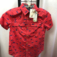 Matilda Jane Red Patterned Child Size 8 Boy's Shirt