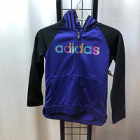 Adidas Purple Logo Child Size 7/8 Girl's Sweatshirt