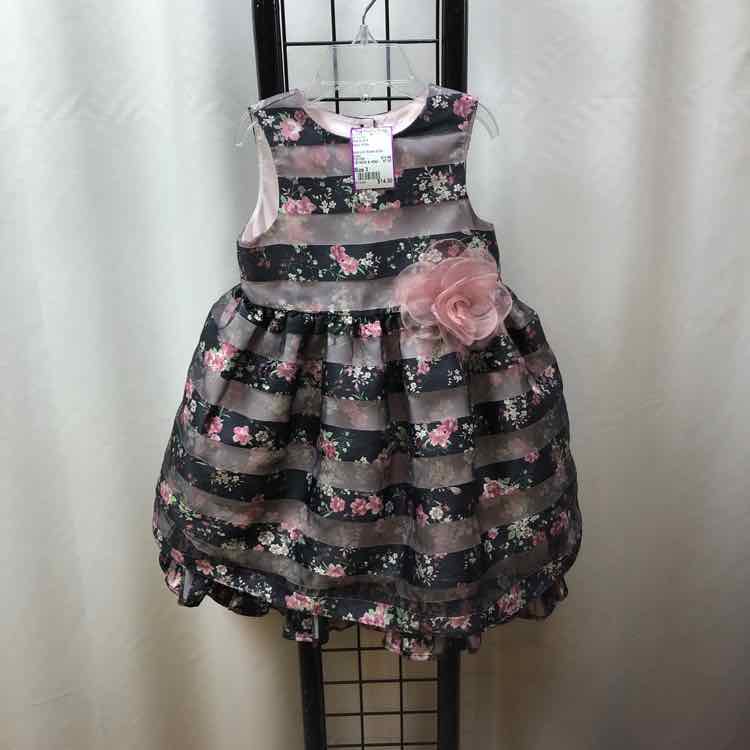 Pipa & Julie Black Stripe Child Size 3 Girl's Dress