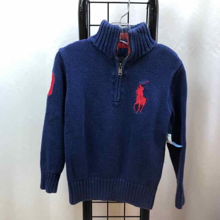 Polo-Ralph Lauren Navy Solid Child Size 5 Boy's Sweater