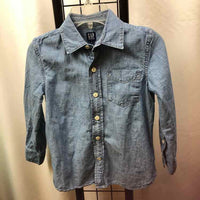 Gap Denim Solid Child Size 6/7 Boy's Shirt