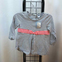Janie and Jack White Stripe Child Size 7 Girl's Shirt