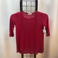 Soprano Red Solid Child Size 7/8 Girl's Shirt