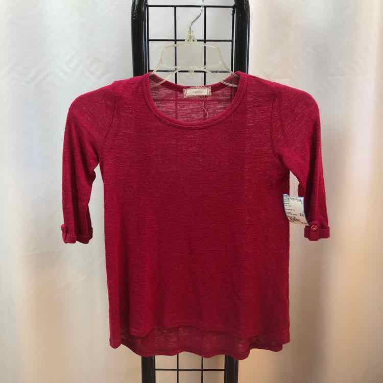 Soprano Red Solid Child Size 7/8 Girl's Shirt
