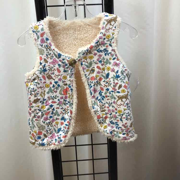 baby Boden White Floral Child Size 2 Girl's Vest