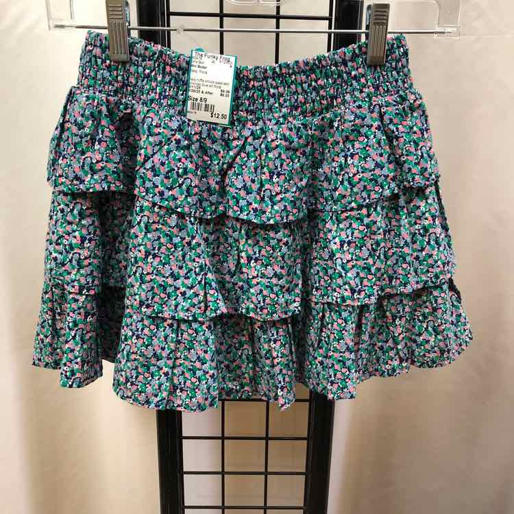 Mini Boden Navy Floral Child Size 8/9 Girl's Skirt