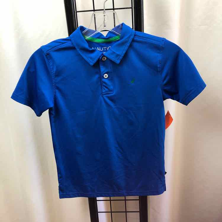 Nautica Blue Solid Child Size 6 Boy's Shirt