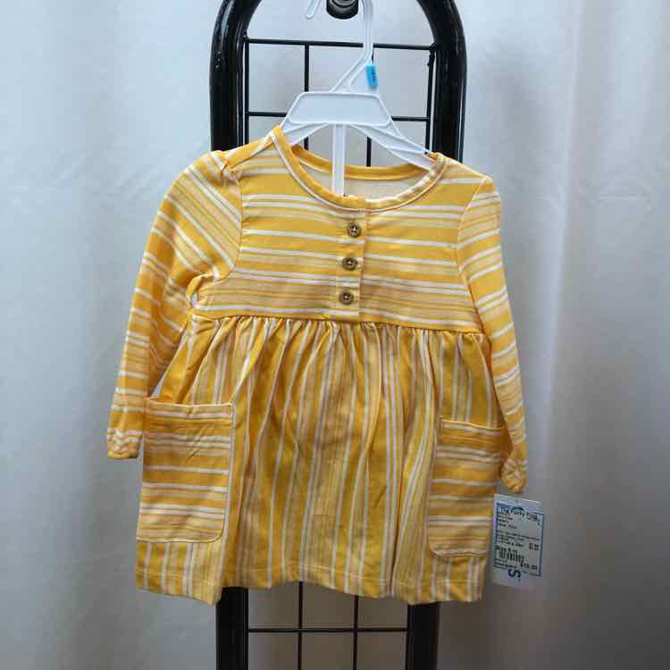 Carter's Yellow Stripe Child Size 6 m Girl's Dress