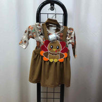 Brown Patterned Child Size 0-3 m Girl's Outfit